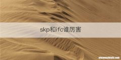 skp和ifc谁厉害
