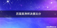 历届美洲杯决赛比分