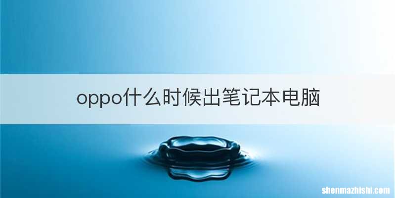 oppo什么时候出笔记本电脑