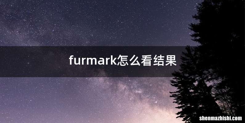 furmark怎么看结果