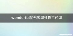 wonderful的形容词性物主代词