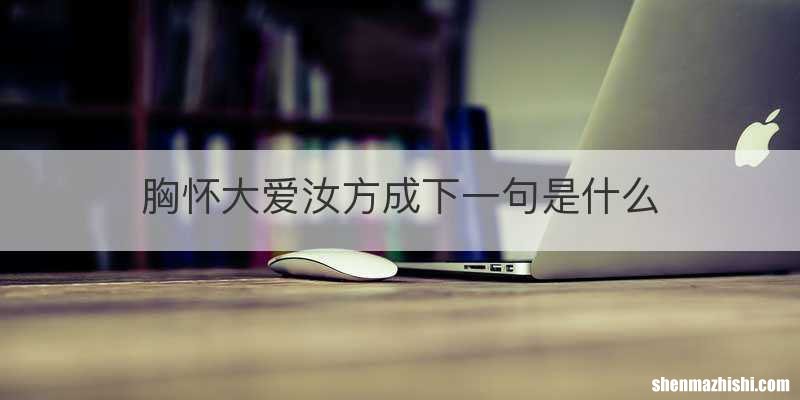 胸怀大爱汝方成下一句是什么