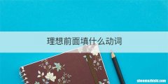 理想前面填什么动词