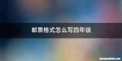 邮票格式怎么写四年级