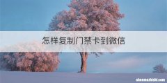 怎样复制门禁卡到微信