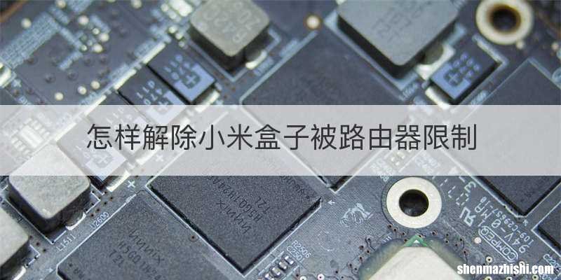 怎样解除小米盒子被路由器限制