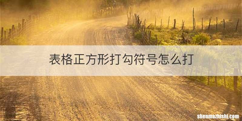 表格正方形打勾符号怎么打