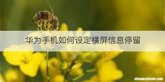 华为手机如何设定横屏信息停留