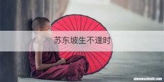 苏东坡生不逢时