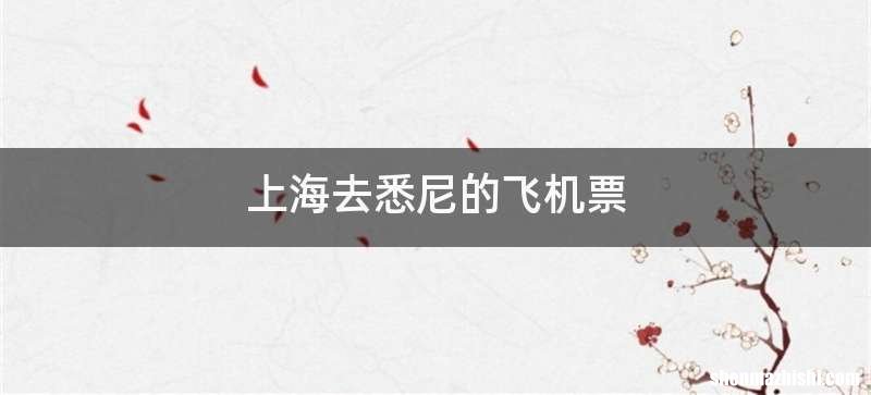 上海去悉尼的飞机票