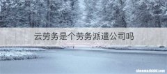 云劳务是个劳务派遣公司吗