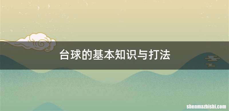 台球的基本知识与打法