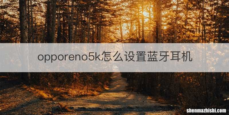 opporeno5k怎么设置蓝牙耳机