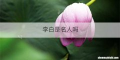 李白是名人吗