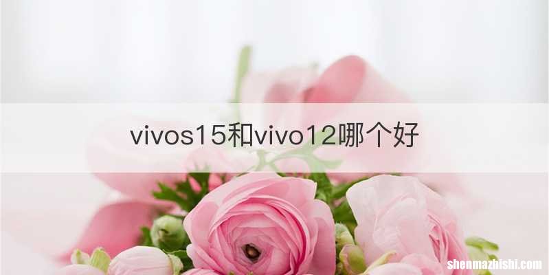 vivos15和vivo12哪个好