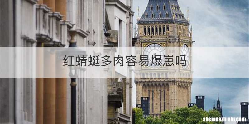 红蜻蜓多肉容易爆崽吗