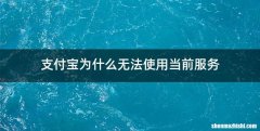 支付宝为什么无法使用当前服务