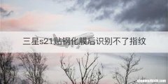 三星s21贴钢化膜后识别不了指纹