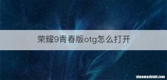 荣耀9青春版otg怎么打开