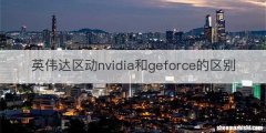 英伟达区动nvidia和geforce的区别