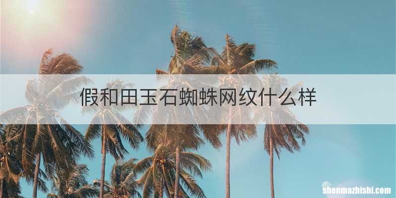 假和田玉石蜘蛛网纹什么样