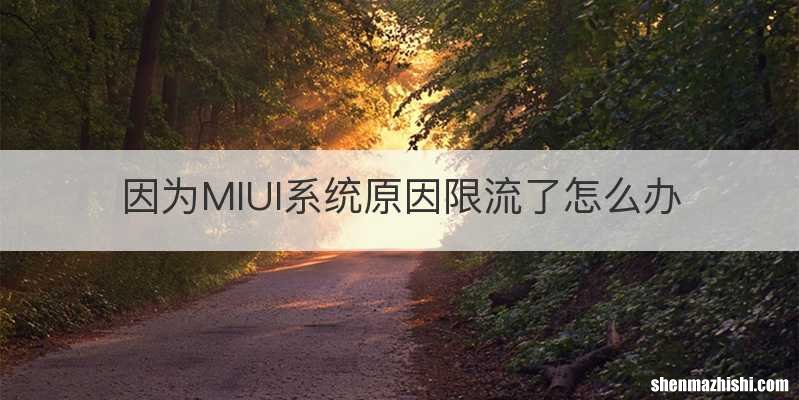 因为MIUI系统原因限流了怎么办