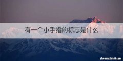有一个小手指的标志是什么
