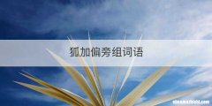 狐加偏旁组词语