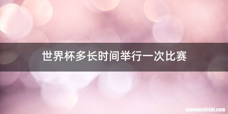 世界杯多长时间举行一次比赛