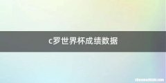 c罗世界杯成绩数据