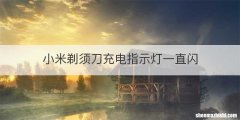 小米剃须刀充电指示灯一直闪