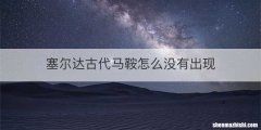 塞尔达古代马鞍怎么没有出现