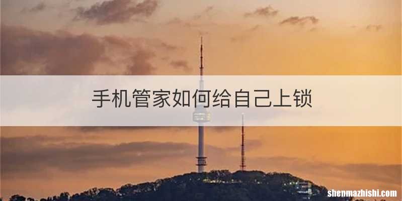 手机管家如何给自己上锁