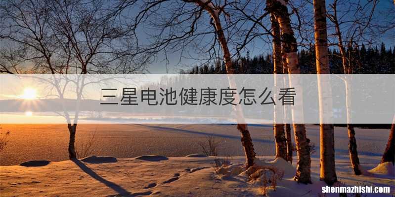 三星电池健康度怎么看