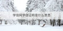 学信网学信证明是什么意思