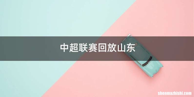 中超联赛回放山东