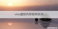 vivo虚拟内存如何关闭