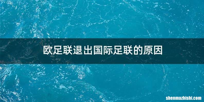 欧足联退出国际足联的原因