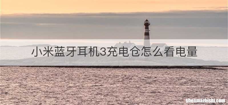 小米蓝牙耳机3充电仓怎么看电量