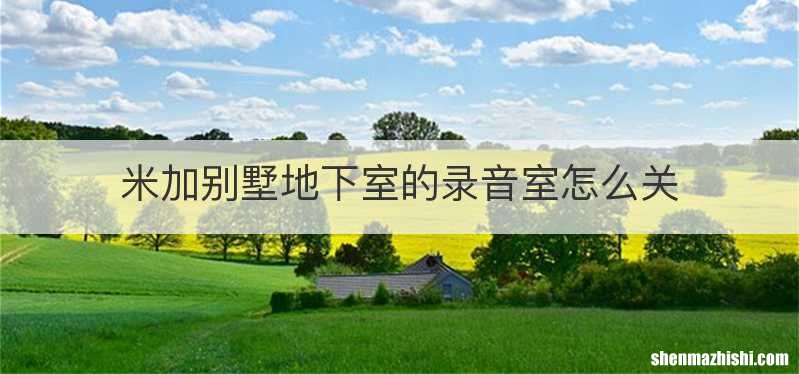 米加别墅地下室的录音室怎么关