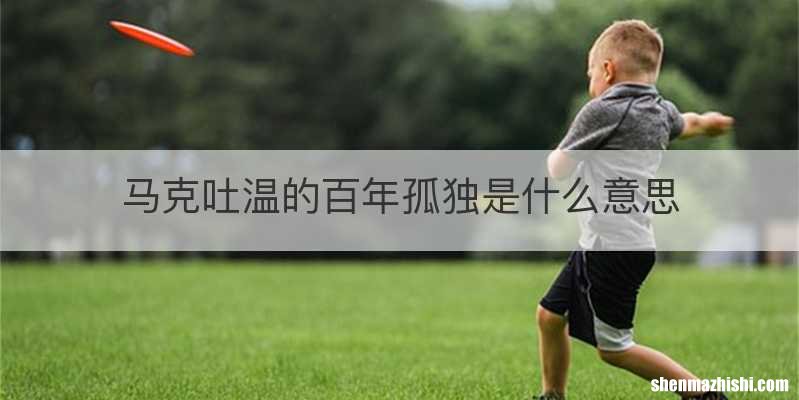 马克吐温的百年孤独是什么意思
