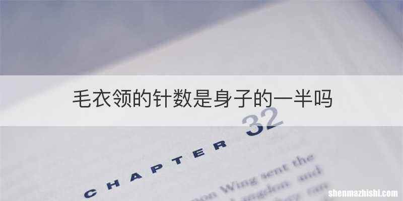 毛衣领的针数是身子的一半吗