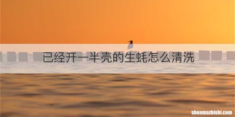 已经开一半壳的生蚝怎么清洗