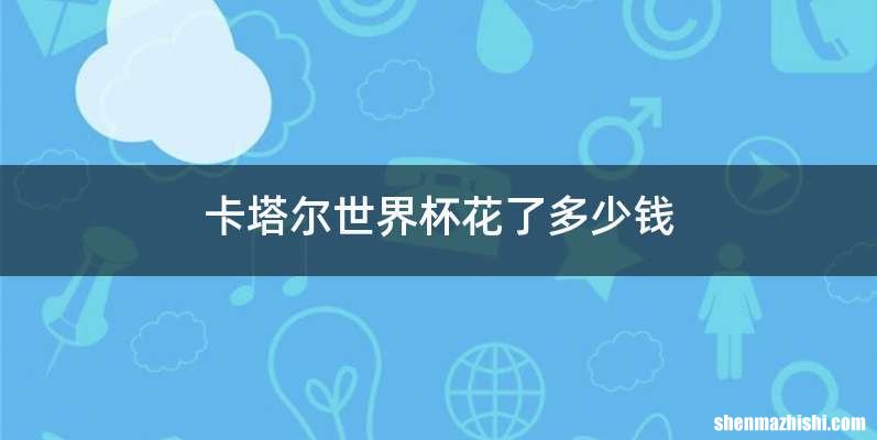 卡塔尔世界杯花了多少钱