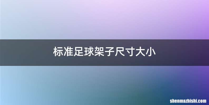 标准足球架子尺寸大小