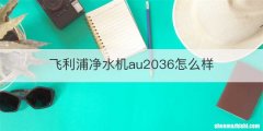 飞利浦净水机au2036怎么样