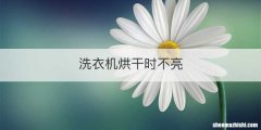 洗衣机烘干时不亮