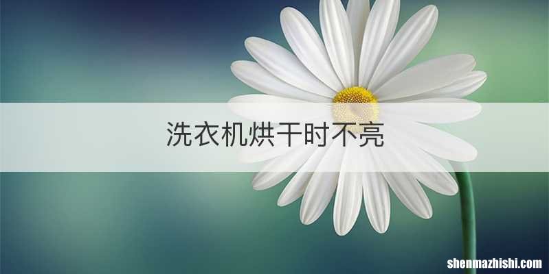 洗衣机烘干时不亮