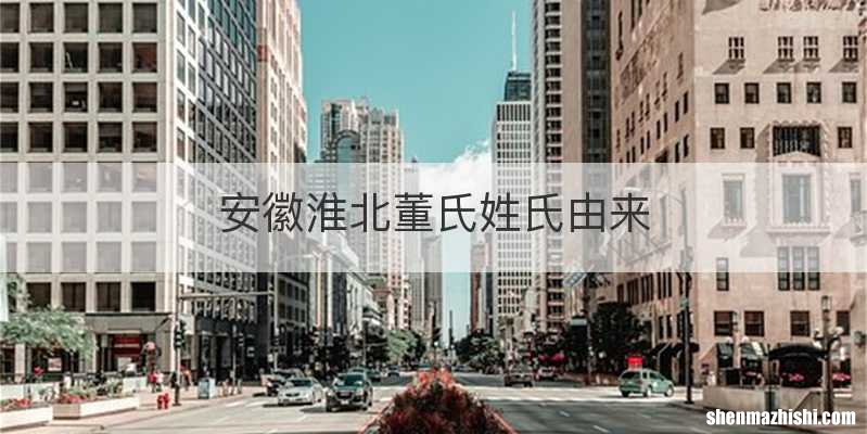 安徽淮北董氏姓氏由来
