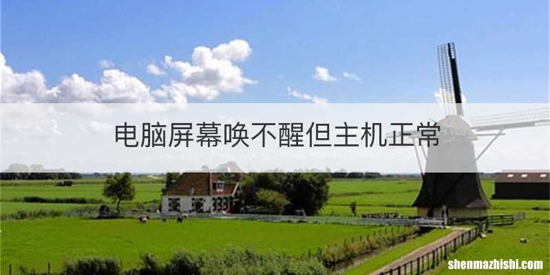 电脑屏幕唤不醒但主机正常